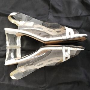 VCalifornia Magdesians Mitzi vintage USA Clear Vinyl White Leather in box